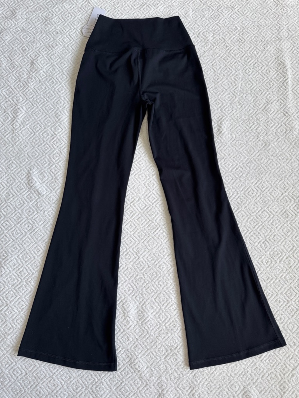 Yogalicious Black Lux Girl Friend 7/8 Flared Pants with Front Slits Sz M - Picture 8 of 9